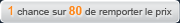 1 chance sur 80 de remporter le prix